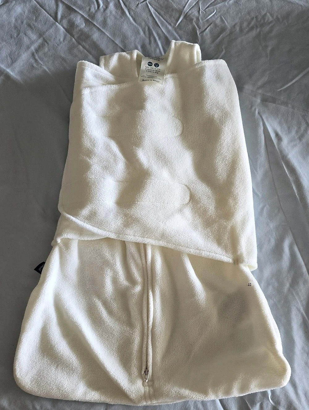 HALO SleepSack Swaddle White Baby 0-3M Like New